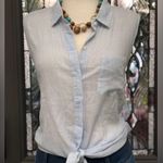 Old Navy  Blue Striped Sleeveless Shirt XXL Photo 0