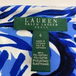 Ralph Lauren Lauren  Blue White Pattern Dress Size 4 Photo 4