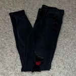 Judy Blue Plaid Patch Distressed Skinny Jeans Black Wash 7 28 Photo 0