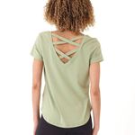 Threads 4 Thought New  KRISTIE CRISS CROSS‎ LUXE JERSEY TEE Photo 1