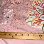 Hailey & Co. women’s size small pink solid sleeveless top with lace detail new Photo 2