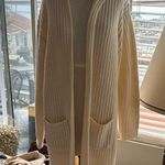 Cozy Cream Knit cardigan Sweater size small Photo 7