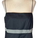 Ann Taylor  Dress Women 14 Petite Black Gingham Belt Square Neck Mini Preppy Boho Photo 6