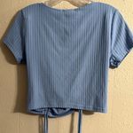 Streetwear Society  Blue Ruched Crop Blouse Photo 4