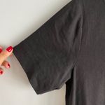 Theory Split Neck Linen-Blend Shift Dress Photo 8