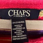 CHAPS  sleeveless striped knit tie vneck sweater Photo 2