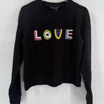 Endless Rose  black sweatshirt with ‘love’ beaded on front size m NWT Photo 0