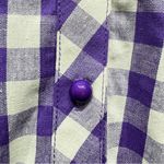 Purple & White Gingham Checked ModCloth Dress by Ixia Western Sleeveless Cowgirl Size L Photo 8