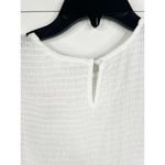 Blu Pepper  White Tiered Skirt Smocked Bodice Flutter Sleeve Midi Dress Size S Photo 5