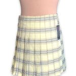 No Boundaries  Yellow Black Plaid Pleated Tennis Prep Mini Skirt NWT Large Photo 2
