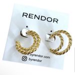 Rachel Zoe NWT Rendor Gold Victoria Double Hoop Earrings by Photo 12