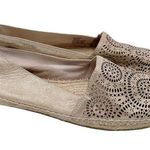 Vince Camuto Dalmi Slip On Loafers Espadrille Shoes Gold Leather Women's Size 7 Photo 0