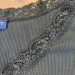 Karen Scott  Women’s Black Ribbed V-Neck Shirt Lace Neck 2X Photo 6