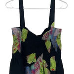 Cynthia Rowley Cascada Sleeveless Smocked Crop Top Worn Flutter Hem Size Large Photo 0