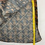 Farm Rio  size XS long sleeve v neck midi dress black orange puff sleeve trad Photo 9