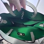 Kate Spade  Leather thumb medium satchel handbag Green Photo 9