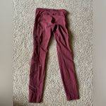 Lululemon  Burgundy Full-Length Leggings | Size 6 | Mesh detailing on sides Photo 2