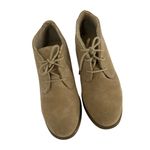 Eddie Bauer  Womens Tan Suede Lace-Up Ankle Boots Size 8.5 Faux Fur Lining Casual Photo 6