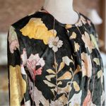 ZARA  Bodysuit Velour Velvet Floral Green Long Sleeve S Cocktail Holiday Chic Mod Photo 12