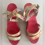 Crocs Vibrant Multicolor Wedge Strappy Sandals Size 9 Photo 4
