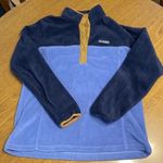Columbia Women’s Medium Jacket- Blue and Brown Quarter Zip Photo 0