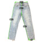 BDG  High Waist Slim Straight Jeans Light Wash‎ Denim Size 26 Short Raw Cut Hem Photo 4