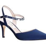 Nina NEW  Tucker Crystal Dress Pump, New Navy Luster Satin Size 10M (New in Box) Photo 0