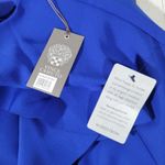 Vince Camuto Royal Blue Ruffle Halter Neck Sheath Dress Size 14 Photo 7