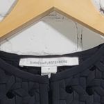 Diane Von Furstenberg  Black Sleeveless Sheath Hope Dress‎ Crochet Neck Detail 2 Photo 4