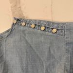 Madewell Convertible Cold Shoulder Chambray Blouse Women's XXS Blue Denim Preppy Photo 3