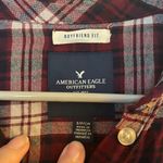 American Eagle  Outfitters AE Red Plaid Flannel Tunic Top, Size Small Photo 6