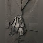 Nikki Silk Elegant Black Women's Blazer Bow Accents Photo 2