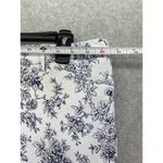 Mario Serrani  Italy Women's White Floral Pants Size 12 Faux Front Pockets Photo 9