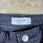 Abercrombie & Fitch  Mom Short Women’s 30/10 Black High‎ Rise Distressed Cutoff Photo 3