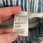 American Eagle Outfitters Womens Mom Shorts Size 14 Blue/White Striped nautical Photo 5