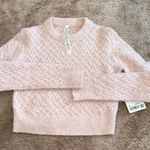Lululemon NWT Pink Alpaca Wool-Blend Crosshatch Sweater Pink Mist Photo 3