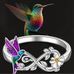 Hummingbird Gorgeous Silver   Ring Size 7 Photo 2