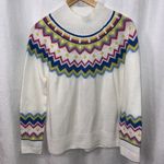 Vince Camuto  Sweater Women's Small Fair Isle Mock Neck Pullover Ski Nordic‎ Photo 1