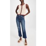 MOUSSY VINTAGE MV Rhode Cropped Flare Jeans Size 25 Blue Photo 2