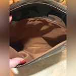 Fossil  Leaf print crossbody purse bag canvas with leather trim pockets Photo 8