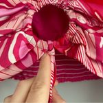 NEW NWT Caroline Constas Cropped Satin Blouse Vneck Boho Patterned Pink Size M Photo 7