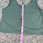 Timing large green ruched front cropped tank top Photo 4