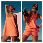 FREE PEOPLE Movement Hot Shot Mini Dress in Pastel Peach Size Large Orange Photo 1