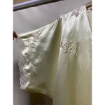 Natori Vtg Josie Robe Ivory Satin Lace Trim Floral Embroidered One Size Bride Photo 3