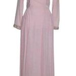 1960s Vintage Pink Velvet Gown with Embellished Details Small Photo 0