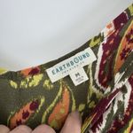 Earthbound Trading High Low Dress Womens Medium Green Paisley Hippie Boho Photo 4
