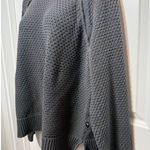 Gap  Women Knit Sweater Charcoal Gray Textured Long Sleeve Crew Neck Size L Photo 0