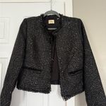 Elie Tahari  Black Tweed Blazer Jacket Photo 0
