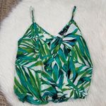 New York & Co 7th Avenue Women's Green Palm Print Spaghetti Strap Top Size M Size M Photo 3