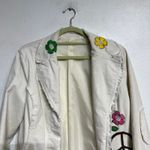 Johnny Was  White Embroidered Corduroy Blazer Sz S Photo 2